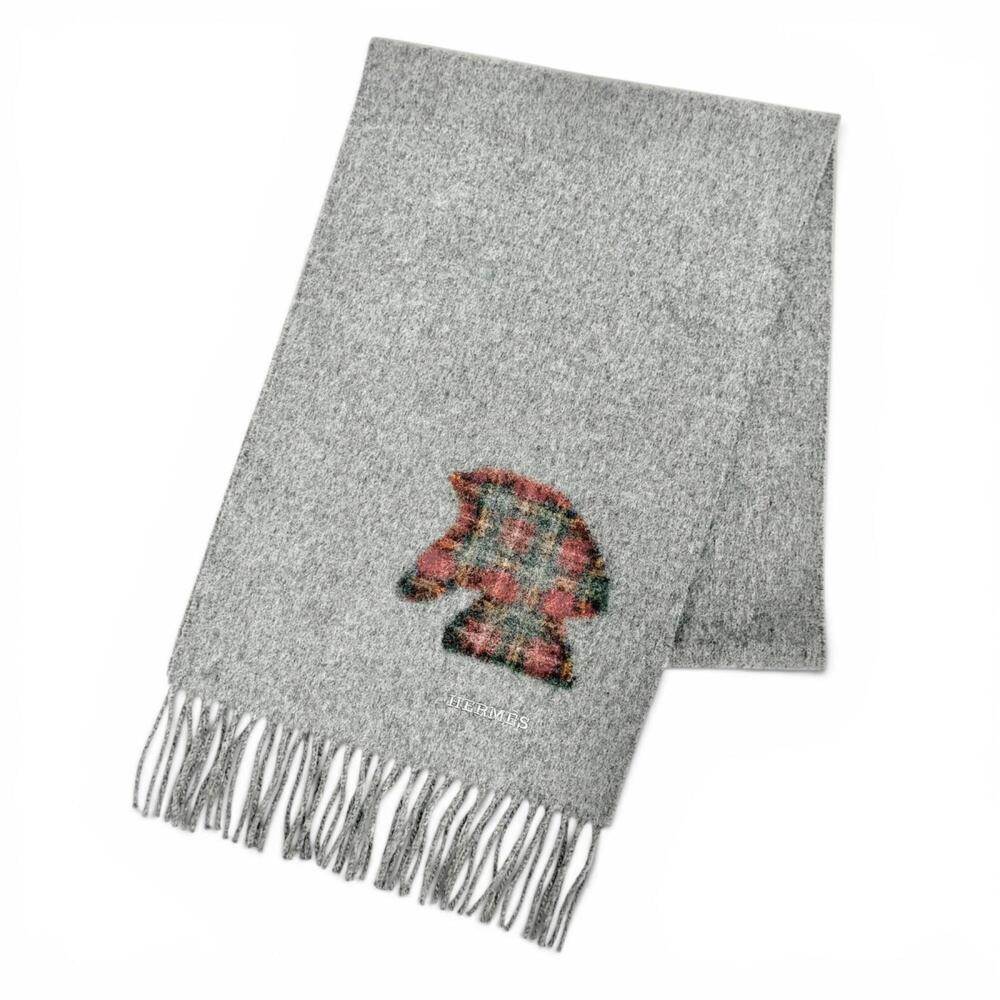 HERMES Gray Scarf - Picture 1 of 9